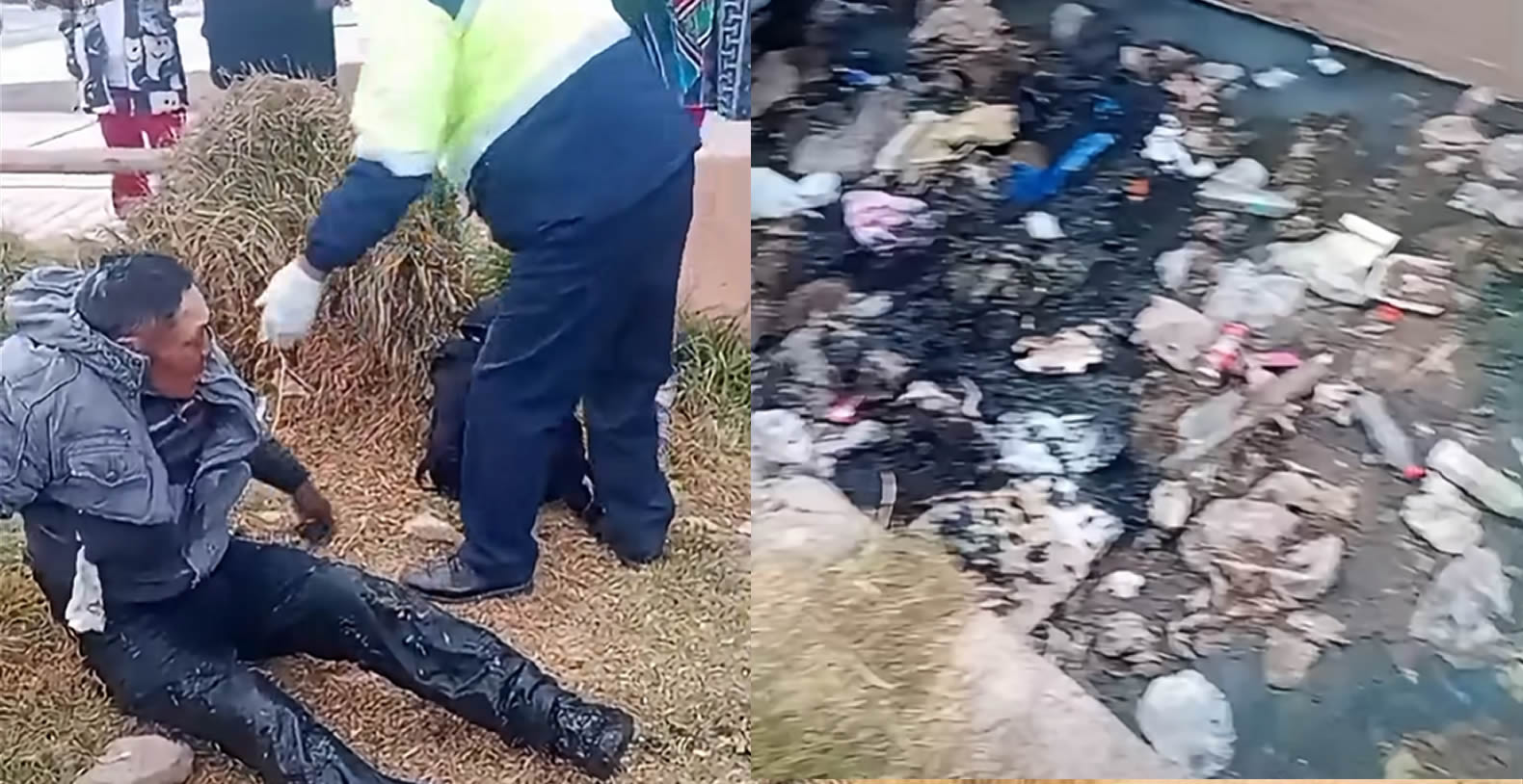 Juliaca: Serenazgo rescata a adulto mayor que cayó a una canaleta en la avenida Circunvalación